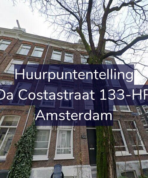 Foto gevel Huurpuntentelling voor Da Costastraat 133-HR, Amsterdam