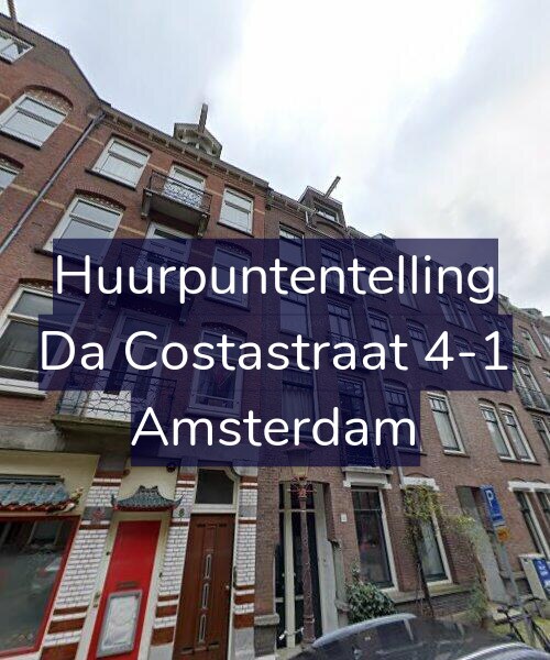 Foto gevel Huurpuntentelling voor Da Costastraat 4-1, Amsterdam