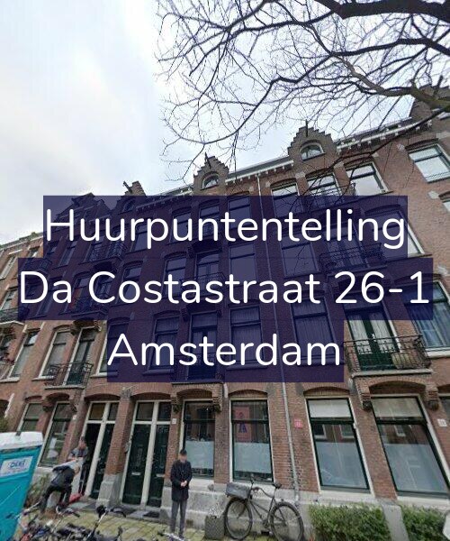 Foto gevel Huurpuntentelling voor Da Costastraat 26-1, Amsterdam