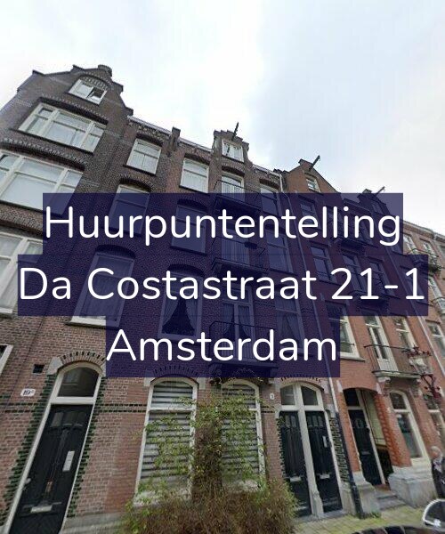 Foto gevel Huurpuntentelling voor Da Costastraat 21-1, Amsterdam