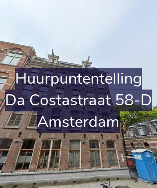 Foto gevel Huurpuntentelling voor Da Costastraat 58-D, Amsterdam