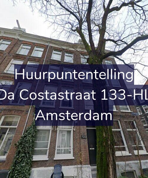 Foto gevel Huurpuntentelling voor Da Costastraat 133-HL, Amsterdam