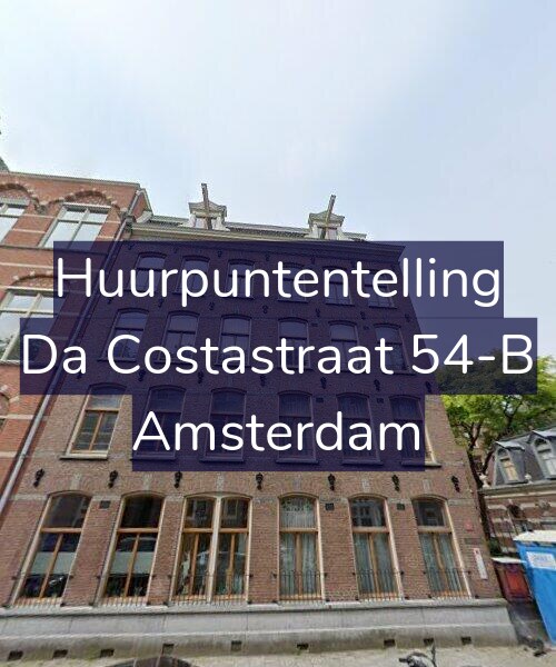 Foto gevel Huurpuntentelling voor Da Costastraat 54-B, Amsterdam