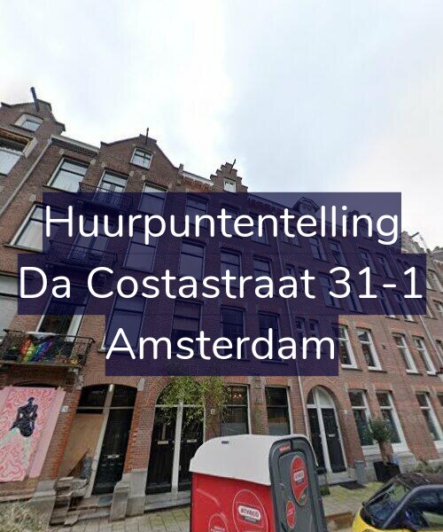Foto gevel Huurpuntentelling voor Da Costastraat 31-1, Amsterdam