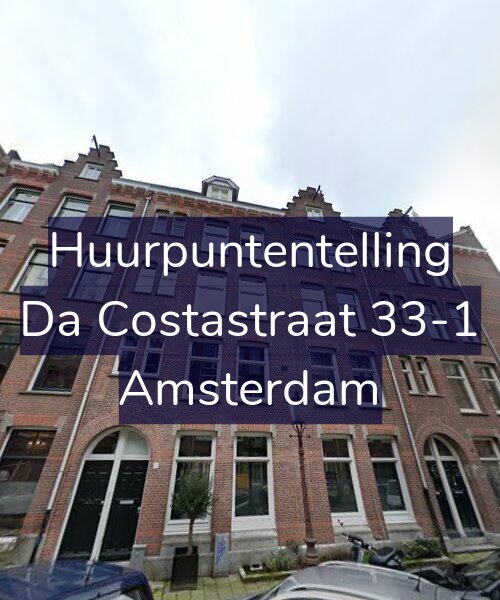 Foto gevel Huurpuntentelling voor Da Costastraat 33-1, Amsterdam