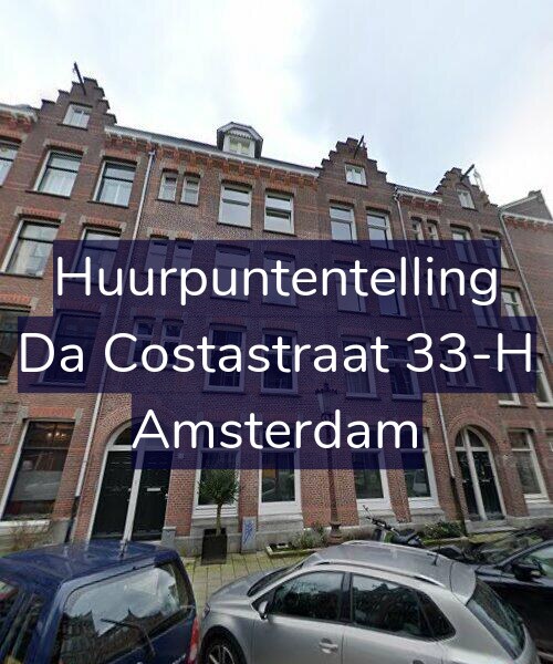 Foto gevel Huurpuntentelling voor Da Costastraat 33-H, Amsterdam