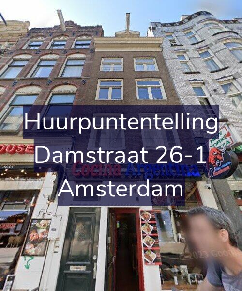 Foto gevel Huurpuntentelling voor Damstraat 26-1, Amsterdam