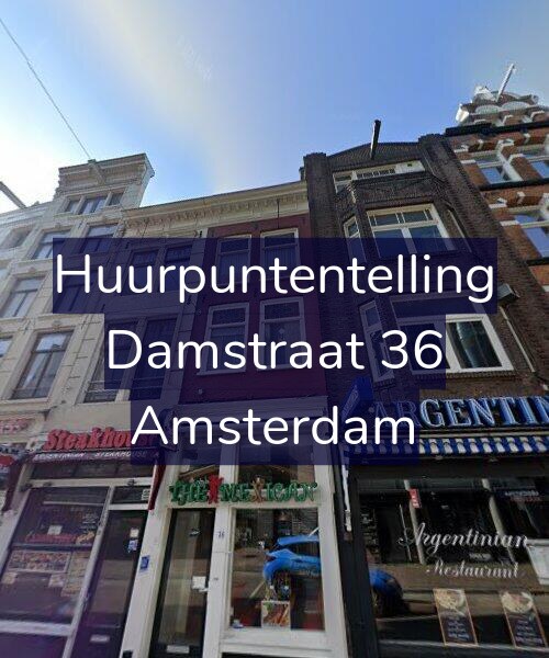 Foto gevel Huurpuntentelling voor Damstraat 36, Amsterdam