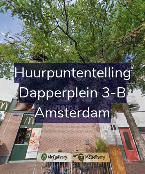 Foto gevel Huurpuntentelling voor Dapperplein 3-B, Amsterdam