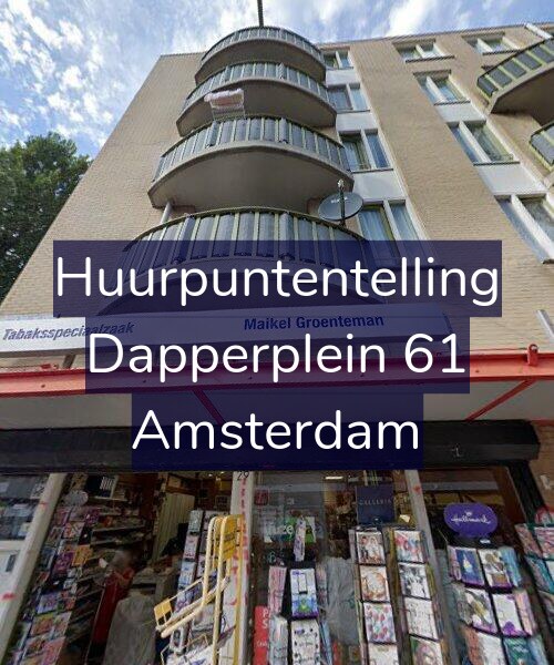 Foto gevel Huurpuntentelling voor Dapperplein 61, Amsterdam