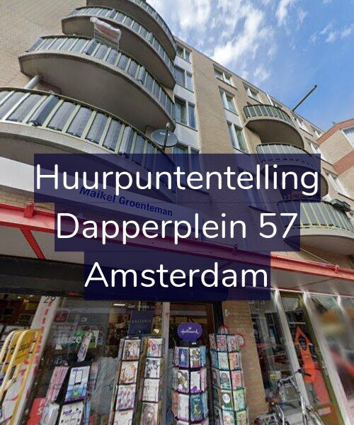 Foto gevel Huurpuntentelling voor Dapperplein 57, Amsterdam