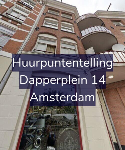 Foto gevel Huurpuntentelling voor Dapperplein 14, Amsterdam