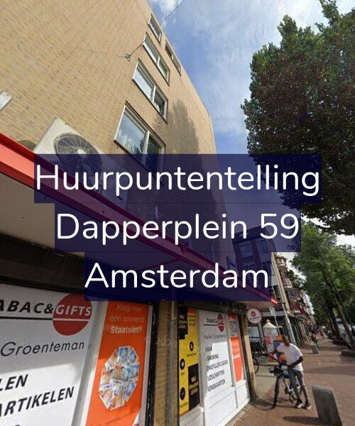 Foto gevel Huurpuntentelling voor Dapperplein 59, Amsterdam
