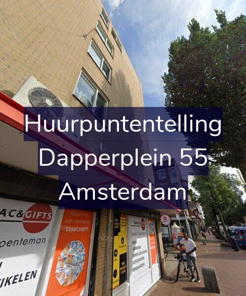 Foto gevel Huurpuntentelling voor Dapperplein 55, Amsterdam