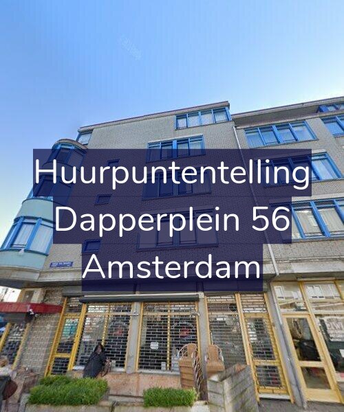 Foto gevel Huurpuntentelling voor Dapperplein 56, Amsterdam