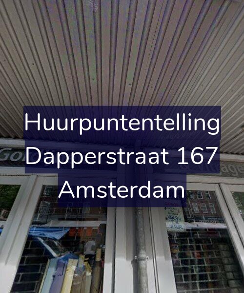 Foto gevel Huurpuntentelling voor Dapperstraat 167, Amsterdam