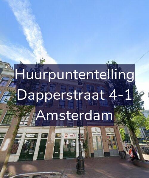 Foto gevel Huurpuntentelling voor Dapperstraat 4-1, Amsterdam