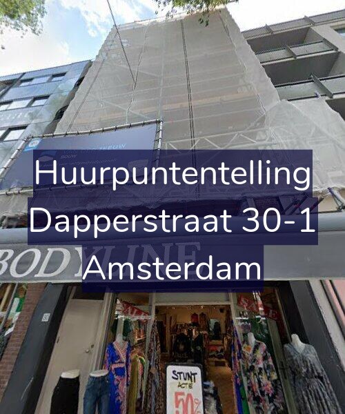 Foto gevel Huurpuntentelling voor Dapperstraat 30-1, Amsterdam