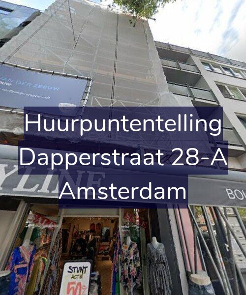 Foto gevel Huurpuntentelling voor Dapperstraat 28-A, Amsterdam