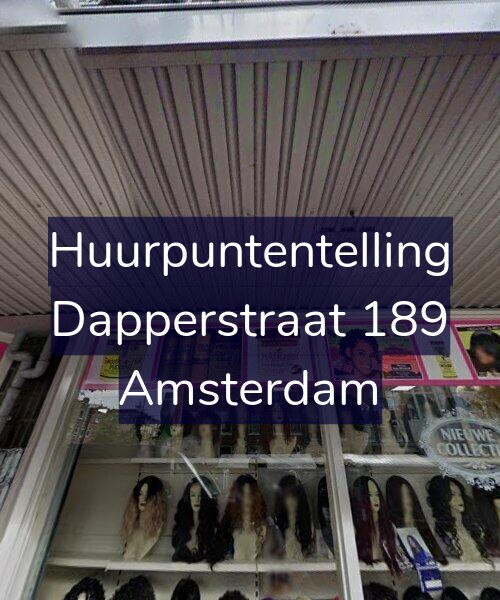 Foto gevel Huurpuntentelling voor Dapperstraat 189, Amsterdam