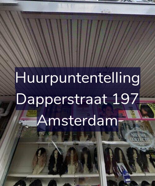 Foto gevel Huurpuntentelling voor Dapperstraat 197, Amsterdam