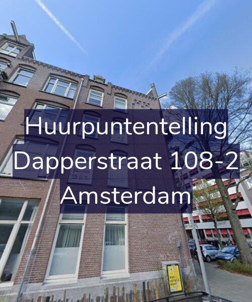 Foto gevel Huurpuntentelling voor Dapperstraat 108-2, Amsterdam