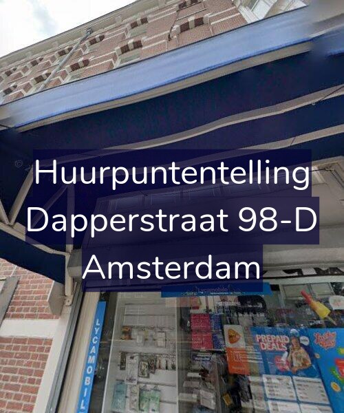 Foto gevel Huurpuntentelling voor Dapperstraat 98-D, Amsterdam