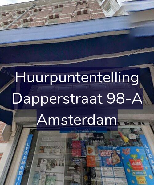 Foto gevel Huurpuntentelling voor Dapperstraat 98-A, Amsterdam