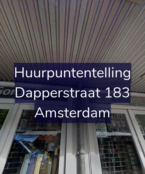 Foto gevel Huurpuntentelling voor Dapperstraat 183, Amsterdam