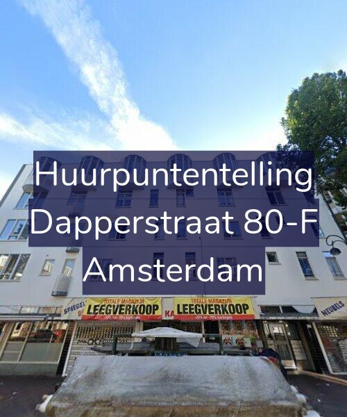 Foto gevel Huurpuntentelling voor Dapperstraat 80-F, Amsterdam