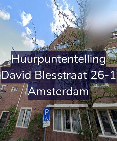 Foto gevel Huurpuntentelling voor David Blesstraat 26-1, Amsterdam