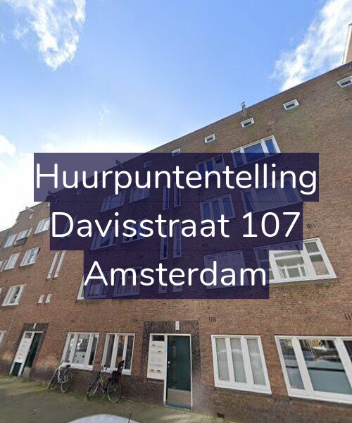 Foto gevel Huurpuntentelling voor Davisstraat 107, Amsterdam