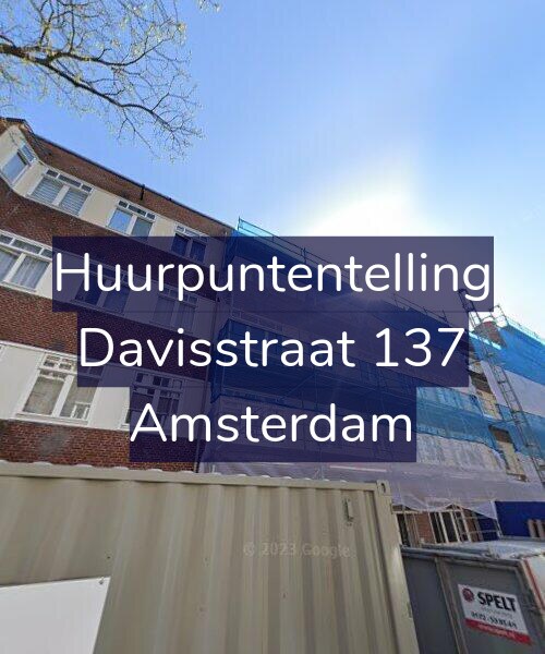 Foto gevel Huurpuntentelling voor Davisstraat 137, Amsterdam