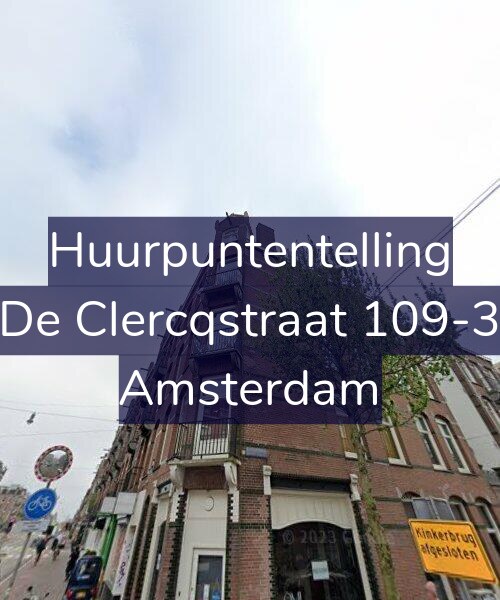 Foto gevel Huurpuntentelling voor De Clercqstraat 109-3, Amsterdam