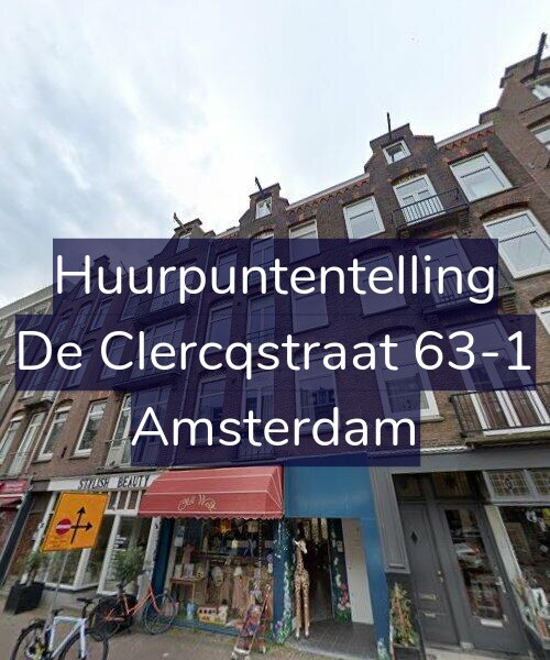 Foto gevel Huurpuntentelling voor De Clercqstraat 63-1, Amsterdam