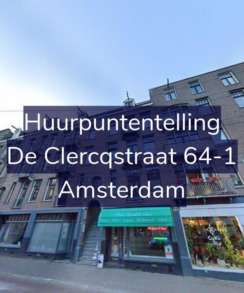 Foto gevel Huurpuntentelling voor De Clercqstraat 64-1, Amsterdam