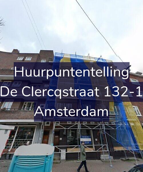 Foto gevel Huurpuntentelling voor De Clercqstraat 132-1, Amsterdam