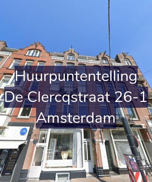 Foto gevel Huurpuntentelling voor De Clercqstraat 26-1, Amsterdam