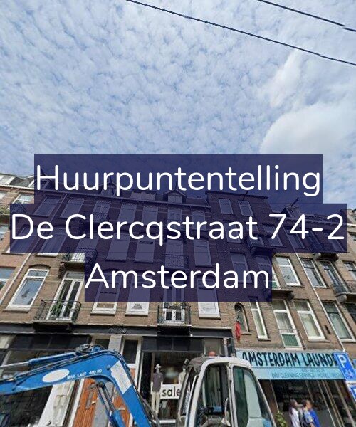 Foto gevel Huurpuntentelling voor De Clercqstraat 74-2, Amsterdam