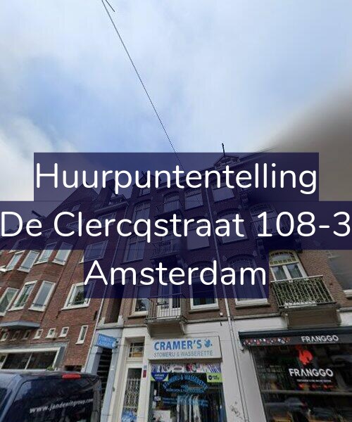 Foto gevel Huurpuntentelling voor De Clercqstraat 108-3, Amsterdam
