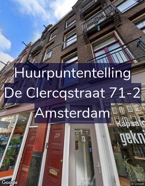 Foto gevel Huurpuntentelling voor De Clercqstraat 71-2, Amsterdam