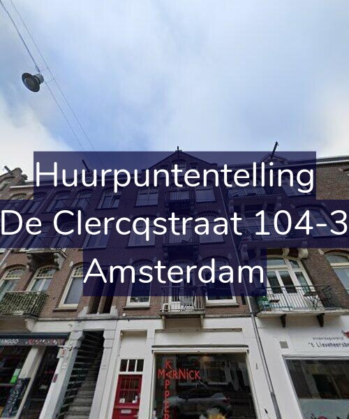 Foto gevel Huurpuntentelling voor De Clercqstraat 104-3, Amsterdam