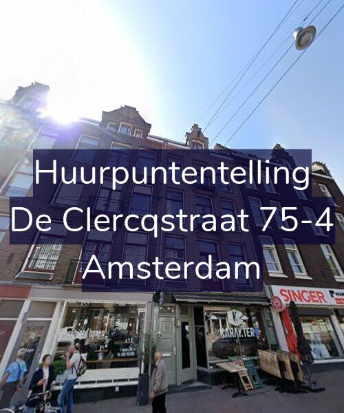 Foto gevel Huurpuntentelling voor De Clercqstraat 75-4, Amsterdam