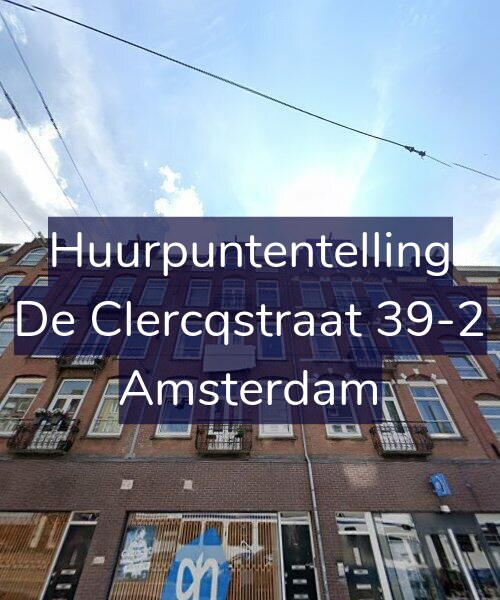 Foto gevel Huurpuntentelling voor De Clercqstraat 39-2, Amsterdam
