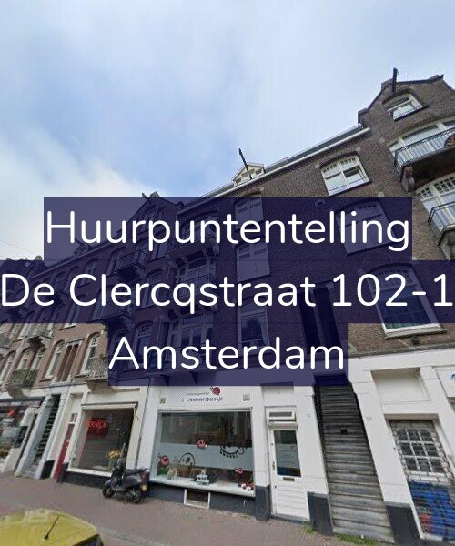 Foto gevel Huurpuntentelling voor De Clercqstraat 102-1, Amsterdam