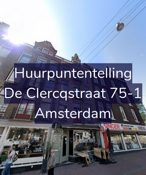 Foto gevel Huurpuntentelling voor De Clercqstraat 75-1, Amsterdam