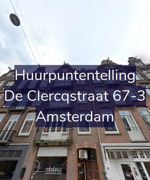 Foto gevel Huurpuntentelling voor De Clercqstraat 67-3, Amsterdam