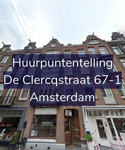 Foto gevel Huurpuntentelling voor De Clercqstraat 67-1, Amsterdam