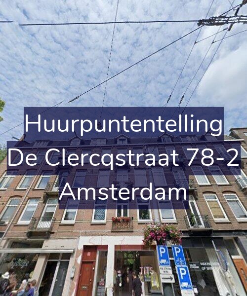Foto gevel Huurpuntentelling voor De Clercqstraat 78-2, Amsterdam