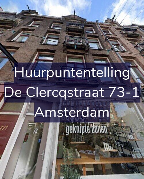 Foto gevel Huurpuntentelling voor De Clercqstraat 73-1, Amsterdam